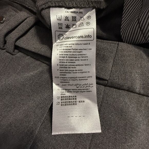 ESPRIT Side Tabs Cuff Trousers Gray 14 Academia Professional Career 89-01 - Picture 11 of 12